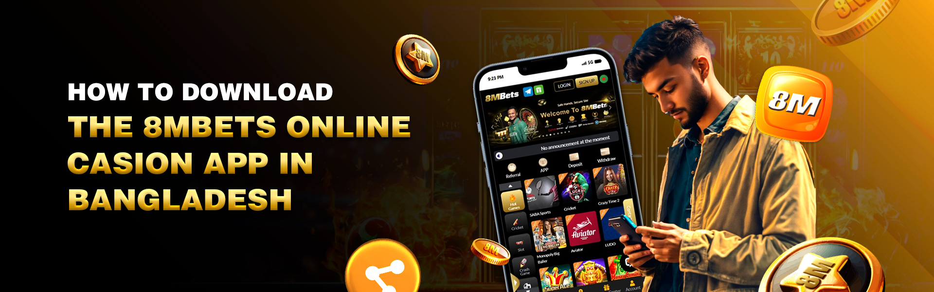 Download 8MBets Online Casino App Bangladesh Android iOS