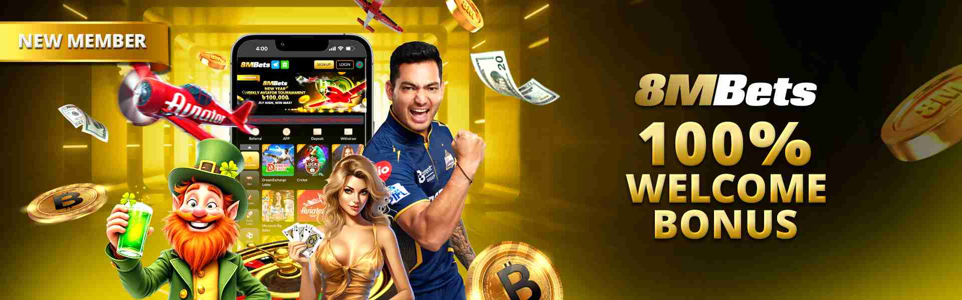 8mbets bangladesh 100% welcome bonus new player BD 6 