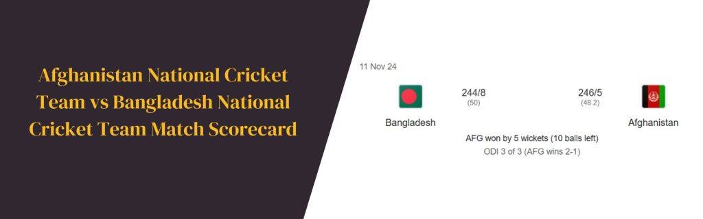 Afghanistan National Cricket Team vs Bangladesh National Cricket Team Match Scorecard