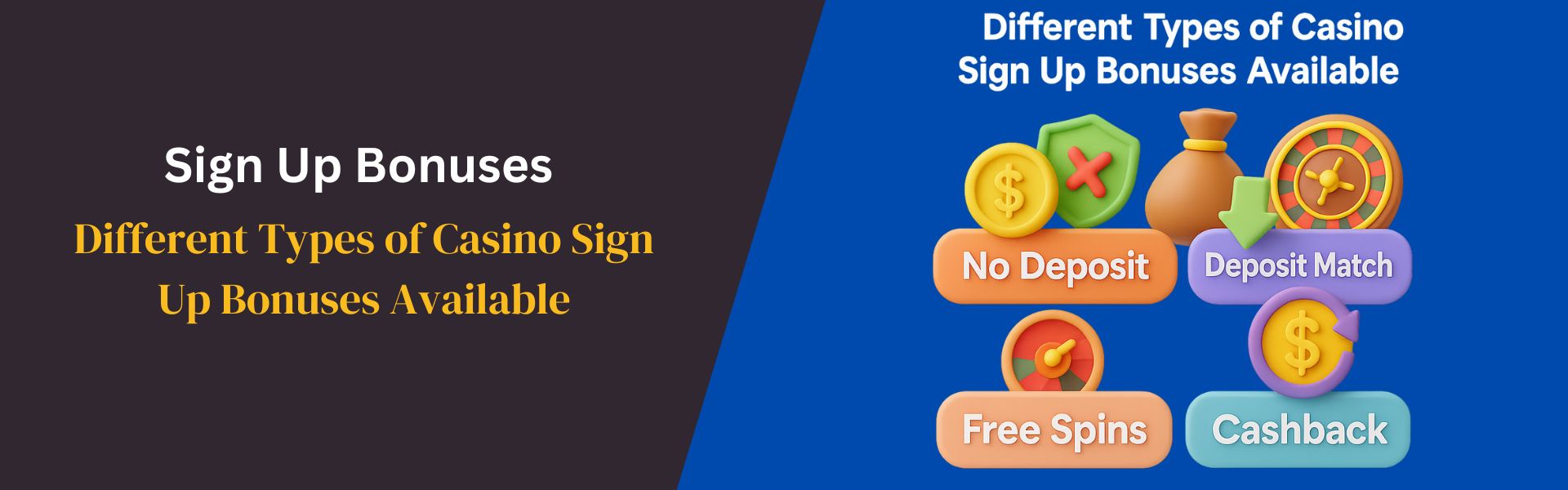 Different Types of Casino Sign Up Bonuses Available