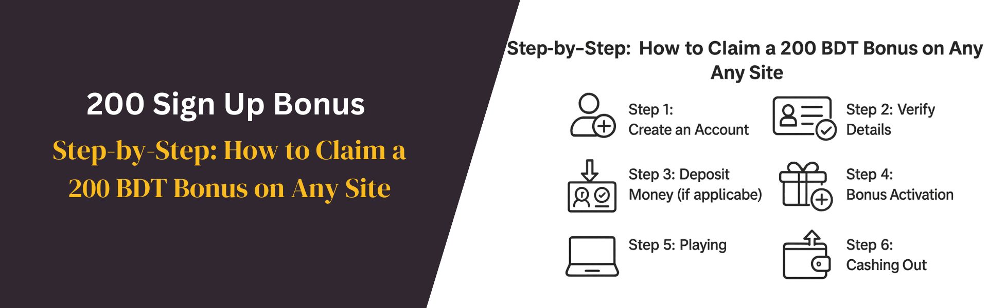 Step-by-Step How to Claim a 200 BDT Bonus on Any Site